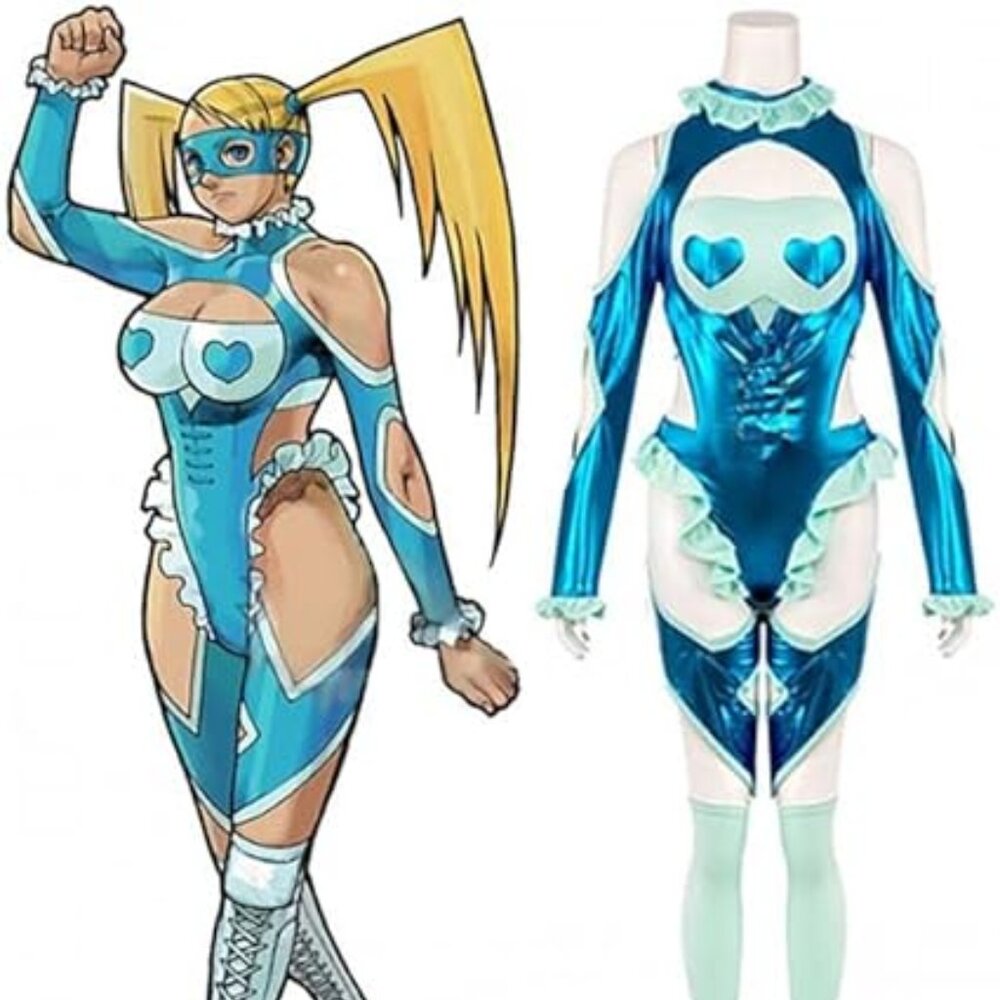 New 👻 Halloween 🎃 XS MelangCos Sexy Fighter Suit R.Mika Cosplay